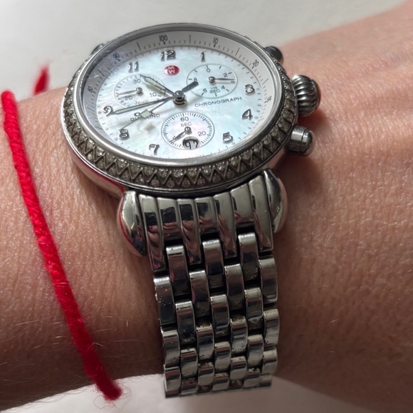 Used Michele CSX 36 Diamond Watch plus brand new Black alligator straps - Picture 4 of 6